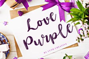 Love Purple: A Handwritten Font That Adds Magic to Your Design