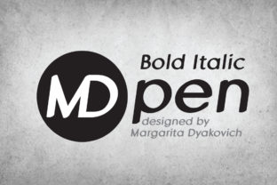 MD Pen Bold Italic: Modern Sans Serif with Character